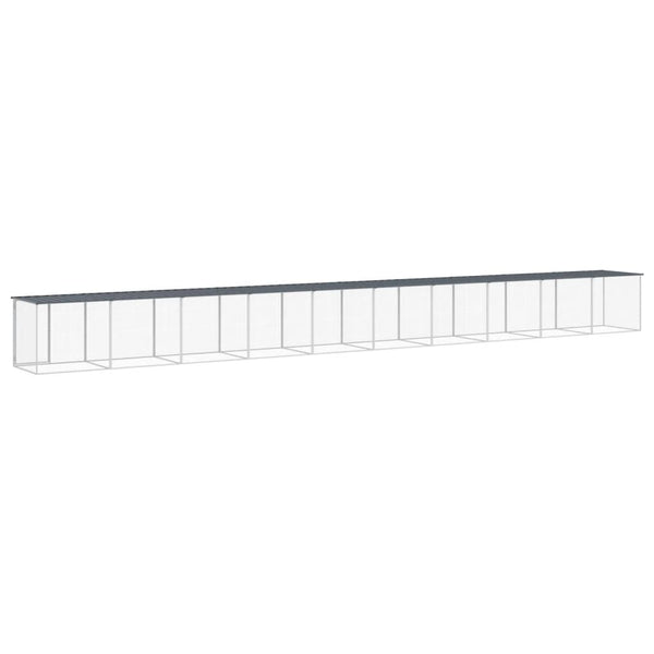 vidaXL Chicken Coop with Roof Anthracite 1003x98x90 cm Galvanized Steel
