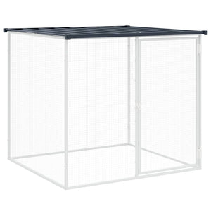 vidaXL Chicken Coop with Roof Anthracite 1003x98x90 cm Galvanized Steel