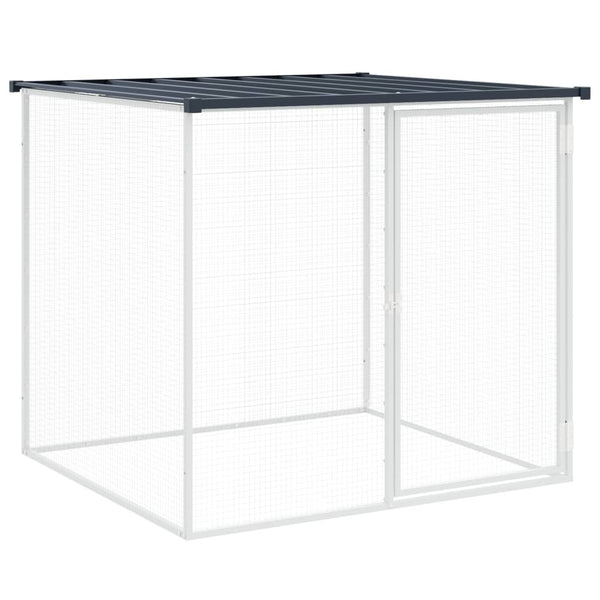 vidaXL Chicken Coop with Roof Anthracite 1003x98x90 cm Galvanized Steel