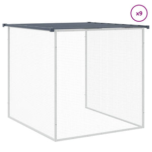 vidaXL Chicken Coop with Roof Anthracite 1003x98x90 cm Galvanized Steel