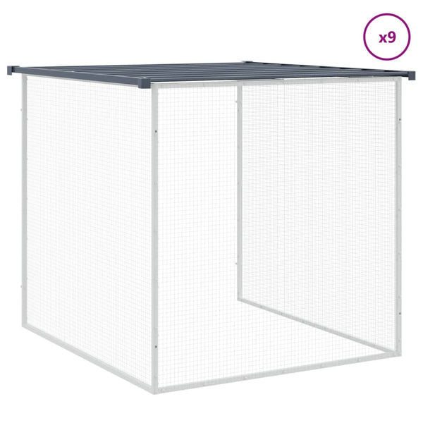 vidaXL Chicken Coop with Roof Anthracite 1003x98x90 cm Galvanized Steel