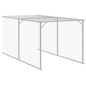 vidaXL Chicken Coop with Run Anthracite 117x813x123 cm Galvanized Steel