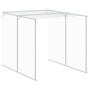 vidaXL Chicken Coop with Run Anthracite 165x863x181 cm Galvanized Steel