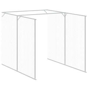 vidaXL Chicken Coop with Run Anthracite 165x1271x181cm Galvanized Steel