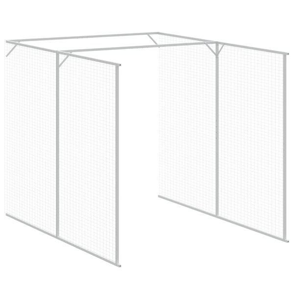 vidaXL Chicken Coop with Run Anthracite 165x1271x181cm Galvanized Steel