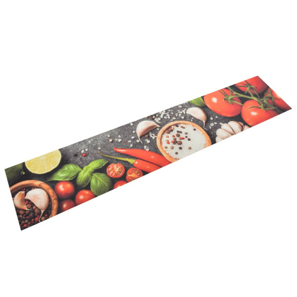 vidaXL Kitchen Runner Washable Vegetables 60x300 cm Velvet