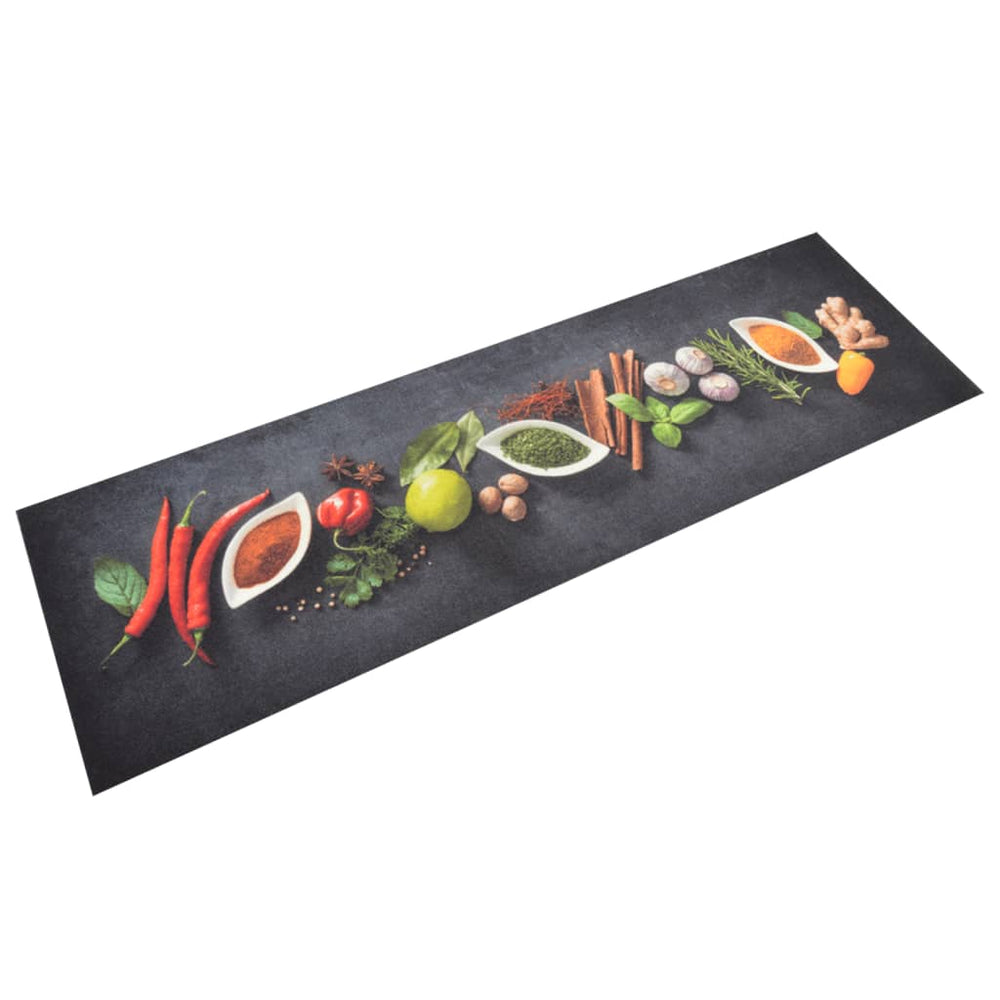 vidaXL Washable Kitchen Runner Spices 45x150 cm Velvet
