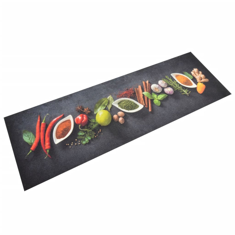 vidaXL Washable Kitchen Runner Spices 60x180 cm Velvet