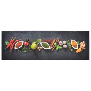 vidaXL Washable Kitchen Runner Spices 60x180 cm Velvet