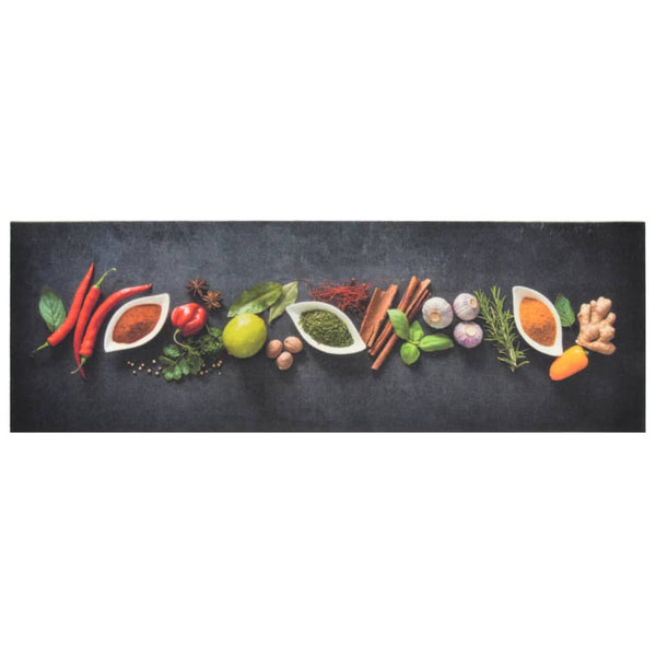 vidaXL Washable Kitchen Runner Spices 60x180 cm Velvet