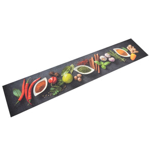vidaXL Kitchen Carpet Washable Spices 60x300 cm Velvet