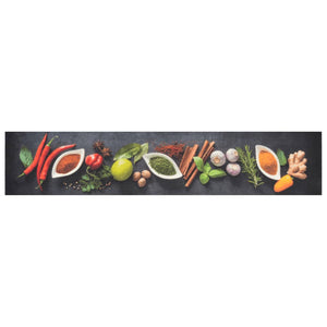 vidaXL Kitchen Carpet Washable Spices 60x300 cm Velvet