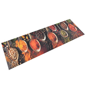vidaXL Kitchen Runner Washable Spoons & Spices 60x180 cm Velvet