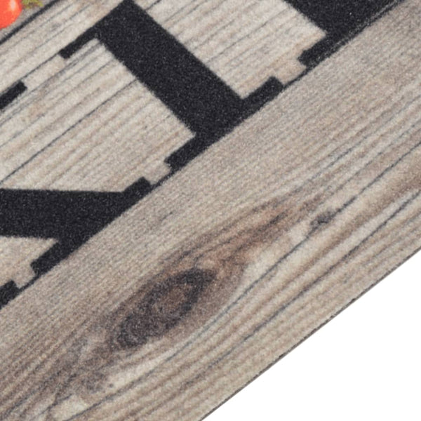 vidaXL Washable Kitchen Runner Cooking Grey 60x300 cm Velvet