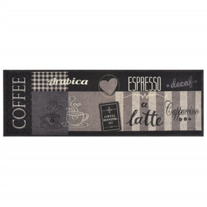 vidaXL Washable Kitchen Runner Coffee Black 60x180 cm Velvet