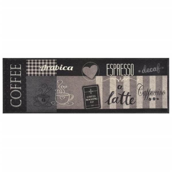 vidaXL Washable Kitchen Runner Coffee Black 60x180 cm Velvet