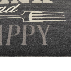 vidaXL Kitchen Runner Washable Kitchen Black 45x150 cm Velvet