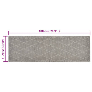 vidaXL Washable Kitchen Runner Diamond 60x180 cm Velvet