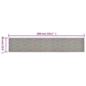 vidaXL Washable Kitchen Runner Diamond 60x300 cm Velvet