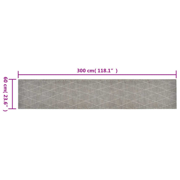 vidaXL Washable Kitchen Runner Diamond 60x300 cm Velvet