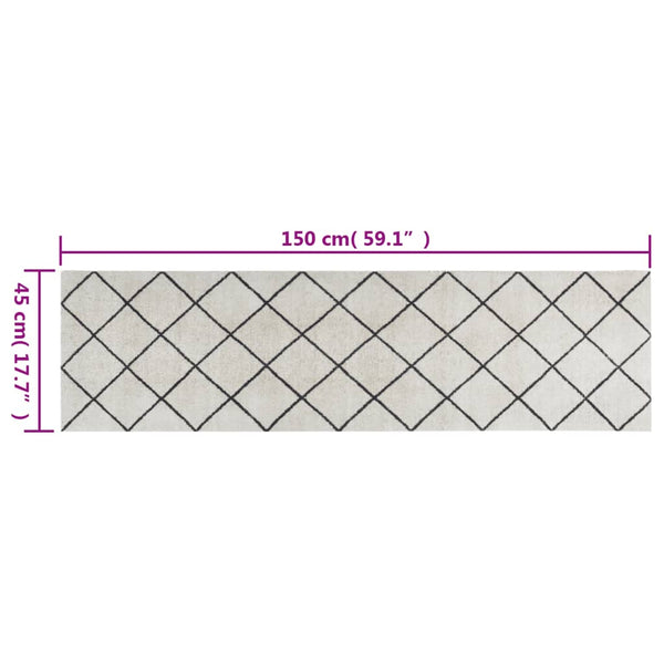 vidaXL Washable Kitchen Runner Square 45x150 cm Velvet