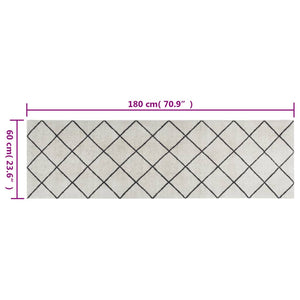 vidaXL Washable Kitchen Runner Square 60x180 cm Velvet