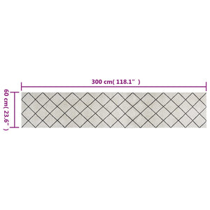 vidaXL Kitchen Runner Washable Square 60x300 cm Velvet