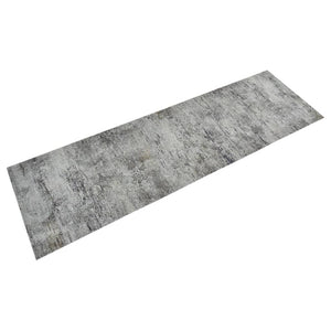 vidaXL Washable Kitchen Runner Concrete 60x180 cm Velvet