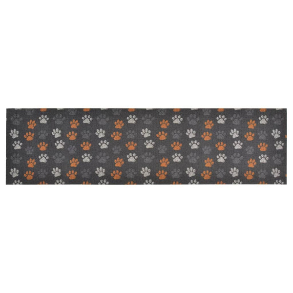 vidaXL Washable Kitchen Runner Paws 45x150 cm Velvet