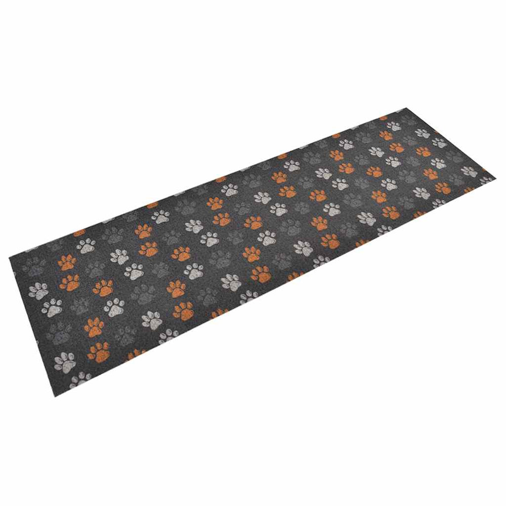 vidaXL Kitchen Runner Washable Paws 60x180 cm Velvet