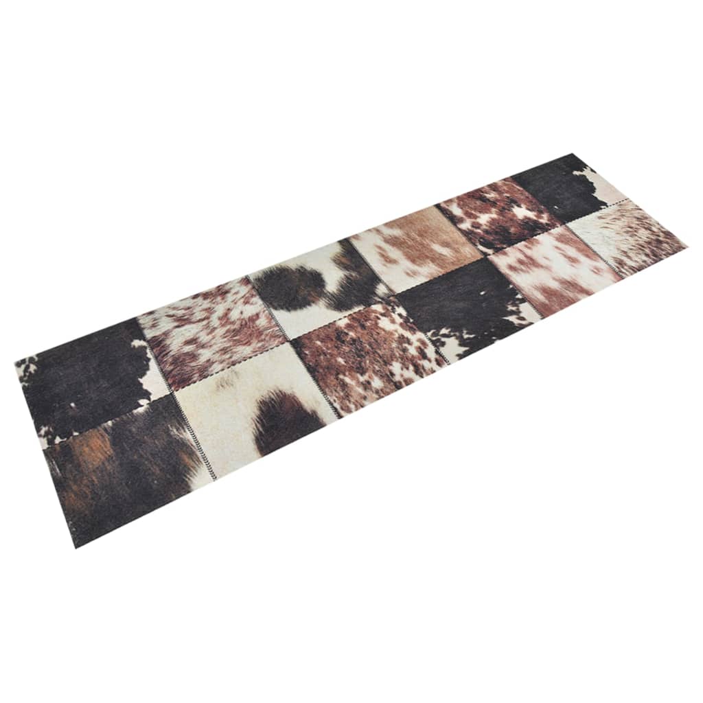 vidaXL Washable Kitchen Runner Animal Print 45x150 cm Velvet