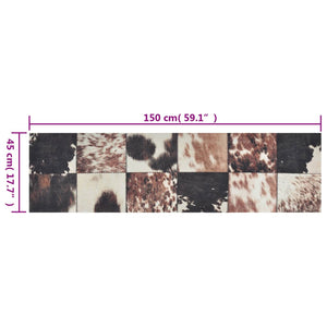 vidaXL Washable Kitchen Runner Animal Print 45x150 cm Velvet