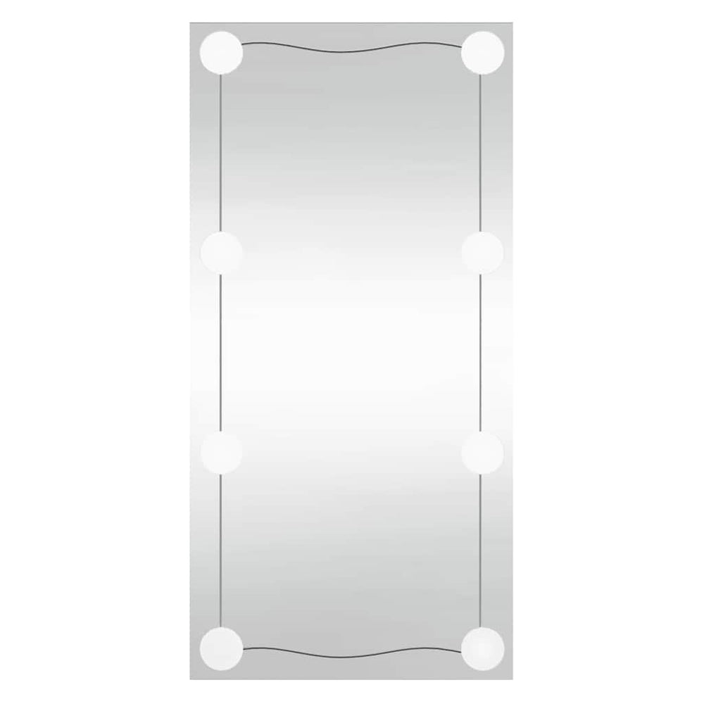 vidaXL Wall Mirror with LED Lights 30x60 cm Glass Rectangular