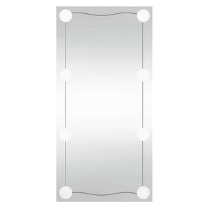 vidaXL Wall Mirror with LED Lights 30x60 cm Glass Rectangular