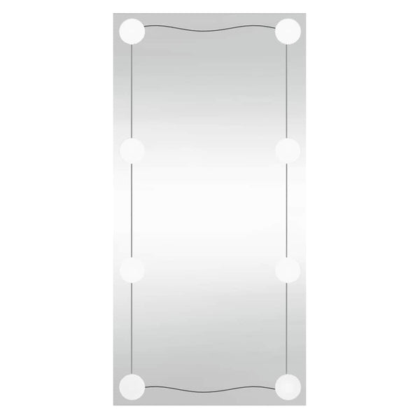 vidaXL Wall Mirror with LED Lights 30x60 cm Glass Rectangular