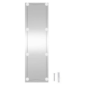 vidaXL Wall Mirror with LED Lights 30x100 cm Glass Rectangular