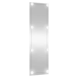 vidaXL Wall Mirror with LED Lights 30x100 cm Glass Rectangular