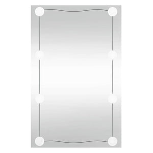 vidaXL Wall Mirror with LED Lights 40x60 cm Glass Rectangular