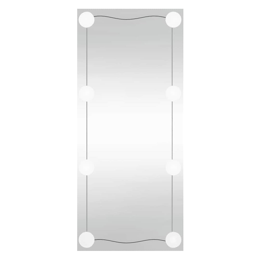 vidaXL Wall Mirror with LED Lights 40x80 cm Glass Rectangular