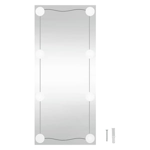 vidaXL Wall Mirror with LED Lights 40x80 cm Glass Rectangular