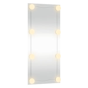 vidaXL Wall Mirror with LED Lights 40x80 cm Glass Rectangular