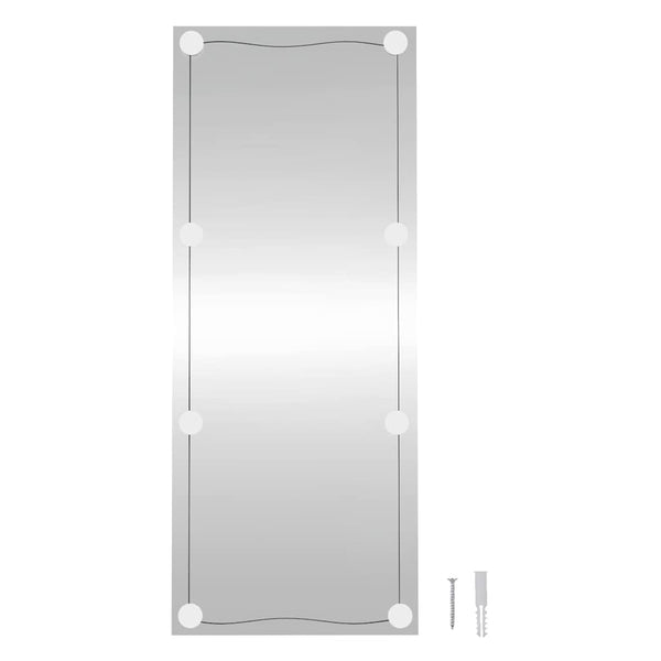 vidaXL Wall Mirror with LED Lights 40x100 cm Glass Rectangular