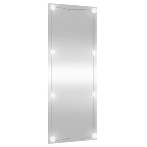 vidaXL Wall Mirror with LED Lights 40x100 cm Glass Rectangular