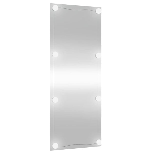vidaXL Wall Mirror with LED Lights 40x100 cm Glass Rectangular
