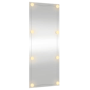 vidaXL Wall Mirror with LED Lights 40x100 cm Glass Rectangular