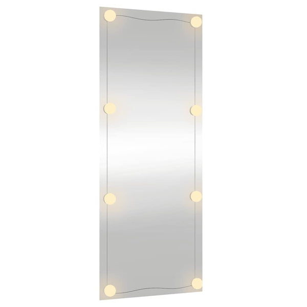 vidaXL Wall Mirror with LED Lights 40x100 cm Glass Rectangular