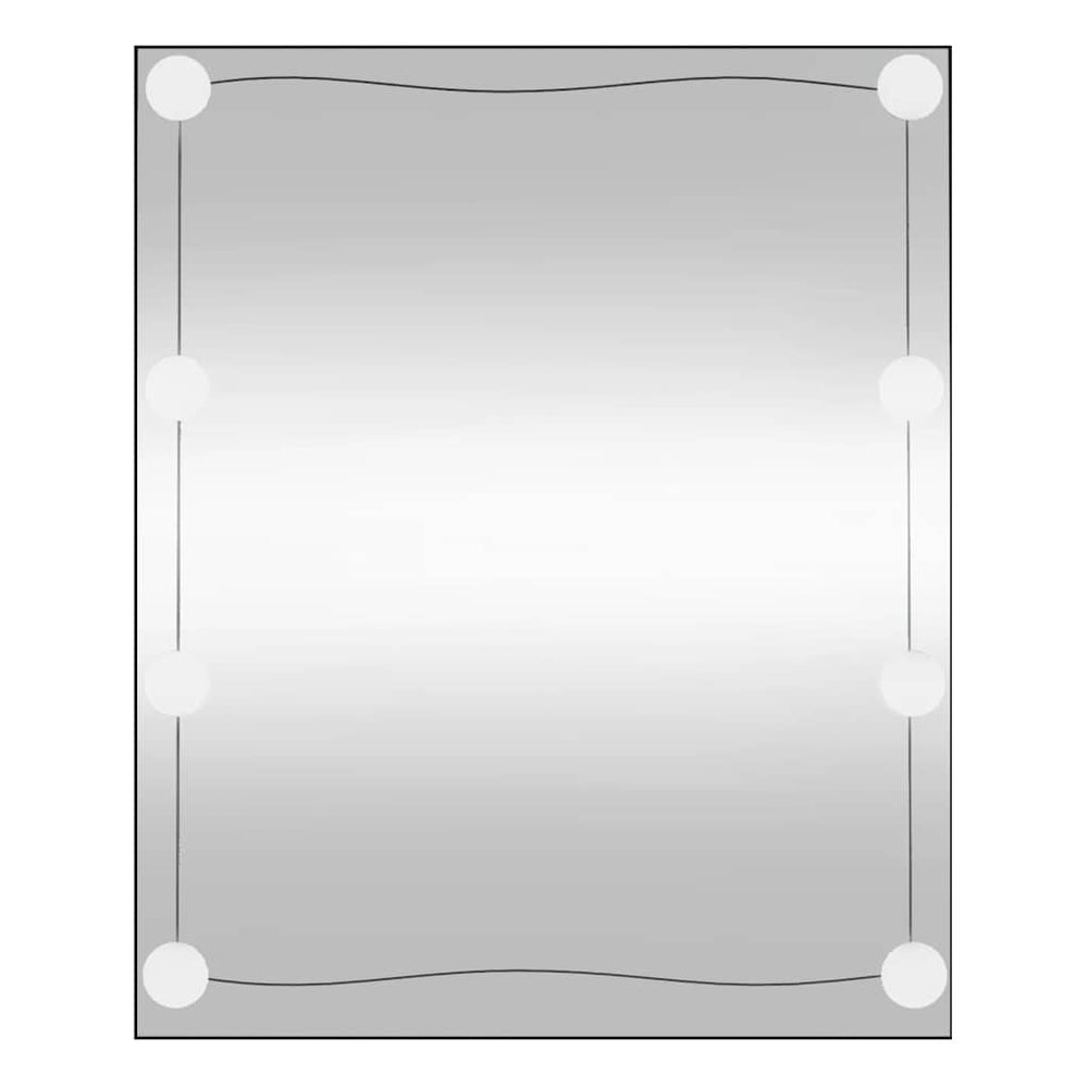 vidaXL Wall Mirror with LED Lights 50x60 cm Glass Rectangular
