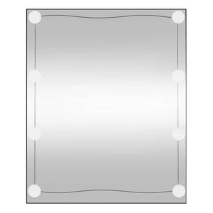 vidaXL Wall Mirror with LED Lights 50x60 cm Glass Rectangular