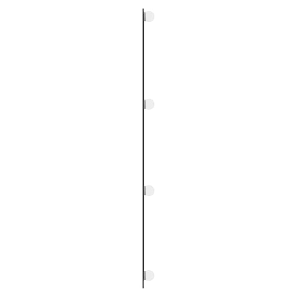 vidaXL Wall Mirror with LED Lights 50x100 cm Glass Rectangular