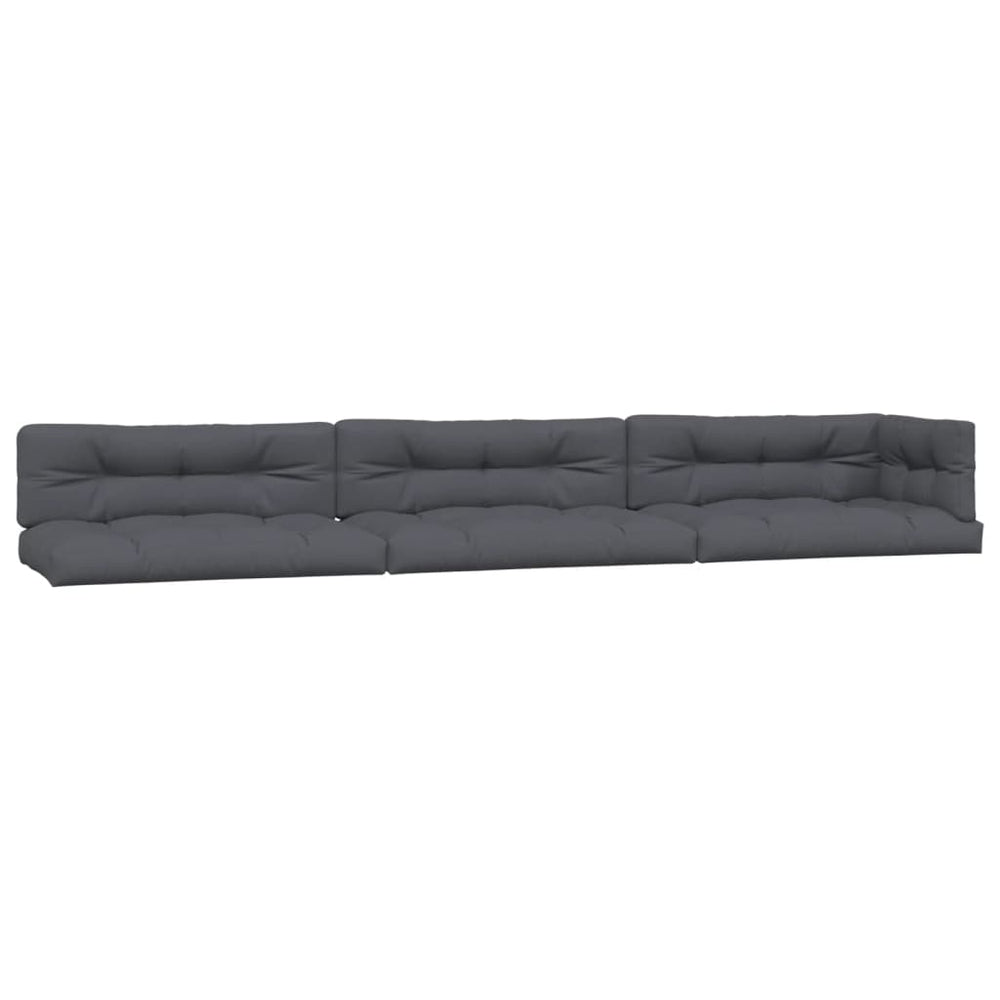 vidaXL 7-Piece Pallet Cushion Set Anthracite Fabric